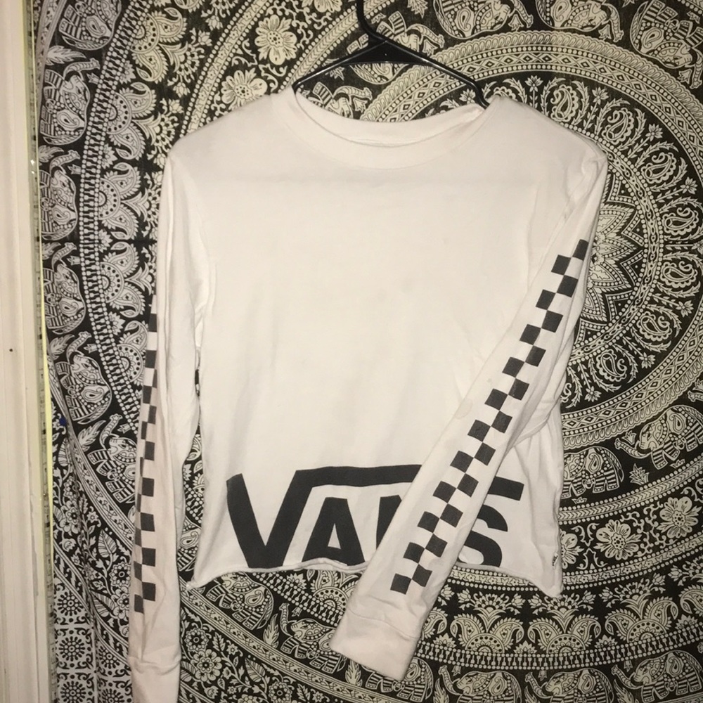 Vans Checkerboard Crop Long Sleve